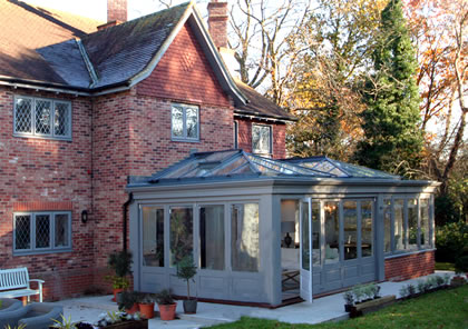 Orangery with two roof lanterns in Beaconsfield Bucks